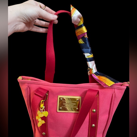 Louis Vuitton Pink Canvas Antigua Cabas MM Bag, Wallet & Dust bag Bundle - Picture 2 of 16